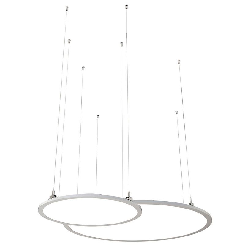 ProLuce® Hängeleuchte TONDO/D 7060, Ø704 mm, 60W, 6000 lm, 2700K, 50/50% u&amp;d, 0-10V,  weiss