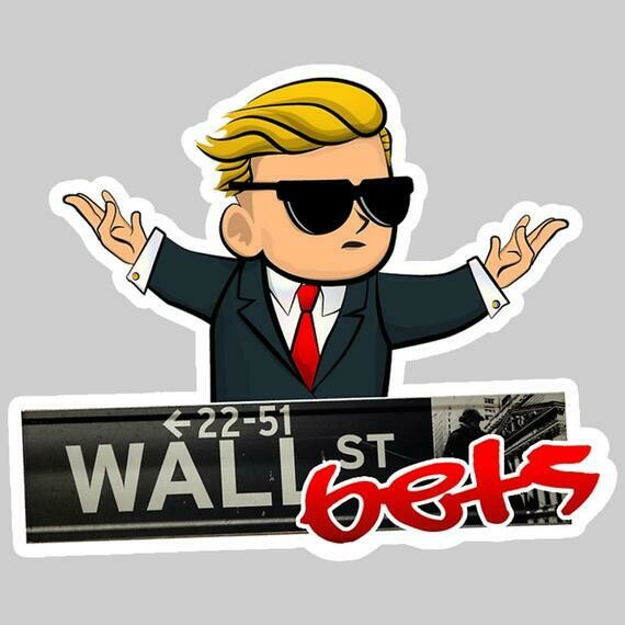 2x WSB WallStreetBets Sticker Decal
