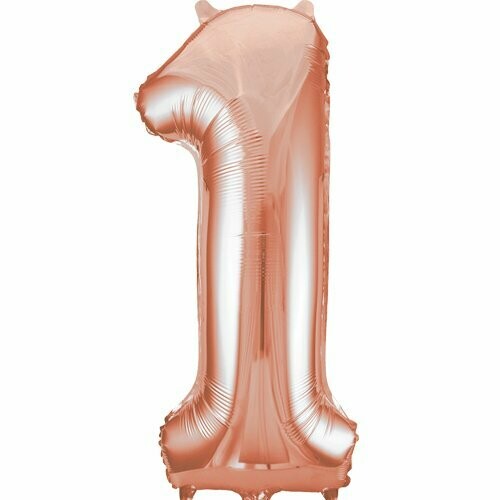Jumbo Number 1 Rose Gold Foil Balloon