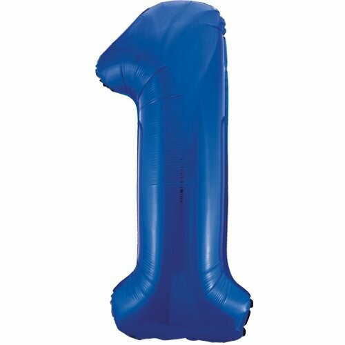 Jumbo Number 1 Blue Foil Balloon