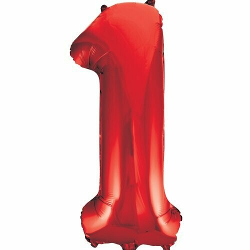 Jumbo Number 1 Red Foil Balloon