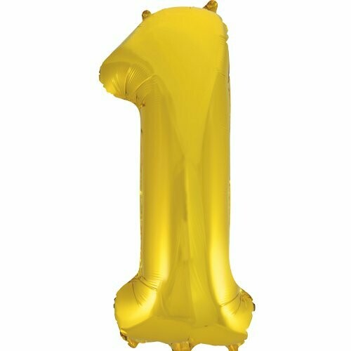 Jumbo Number 1 Gold Foil Balloon