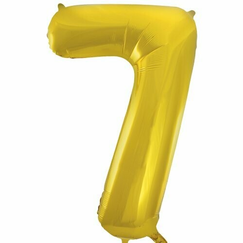 Jumbo Number 7 Gold Balloon