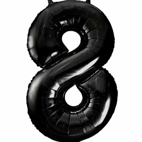 Jumbo Number 8 Black Balloon