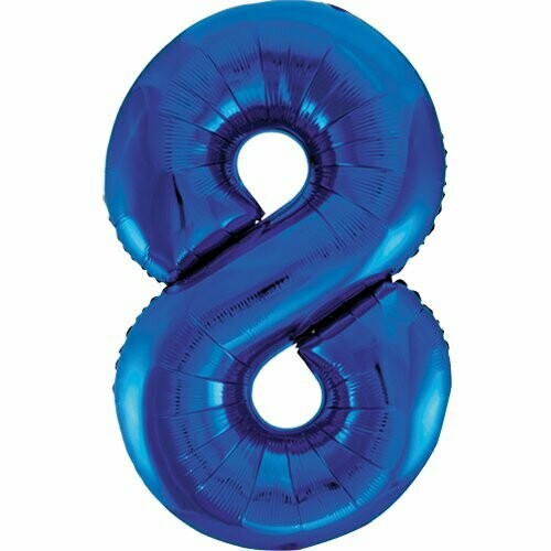 Jumbo Number 8 Blue Balloon