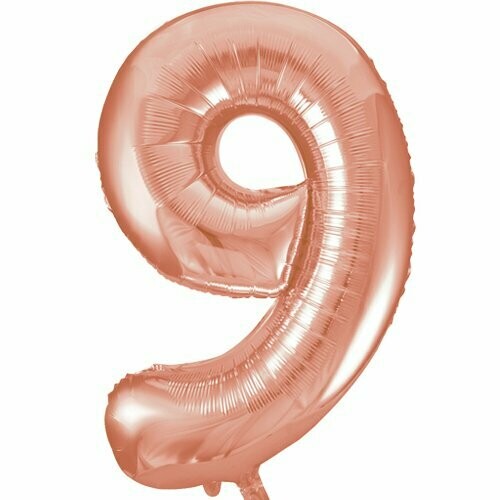 Jumbo Number 9 Rose Gold Balloon