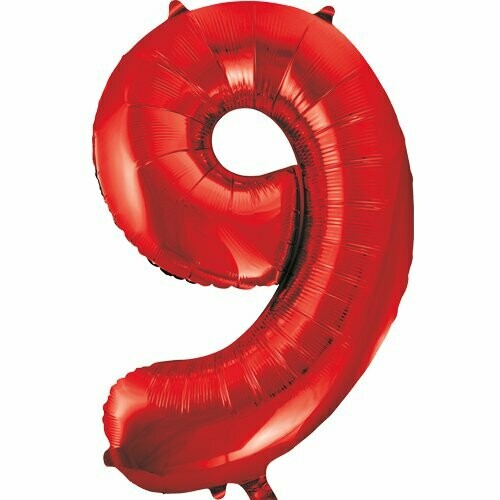Jumbo Number 9 Red Balloon