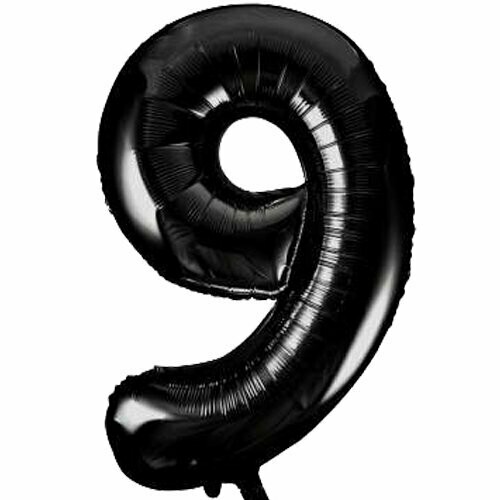 Jumbo Number 9 Black Balloon