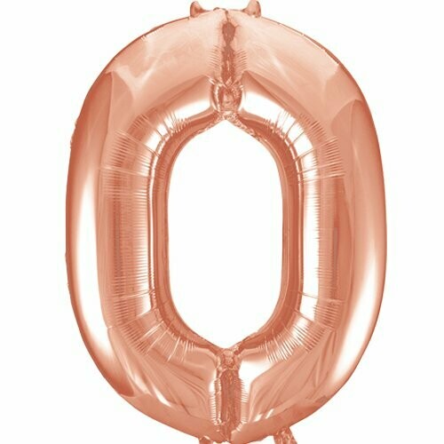 Jumbo Number 0 Rose Gold Balloon