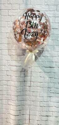 Luxury Deco Bubble with Confetti and Vinyl print