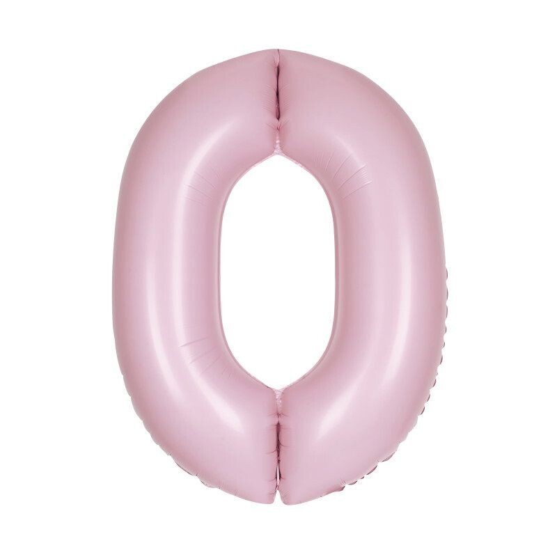 Jumbo Number 0 Matte Lovely Pink Balloon