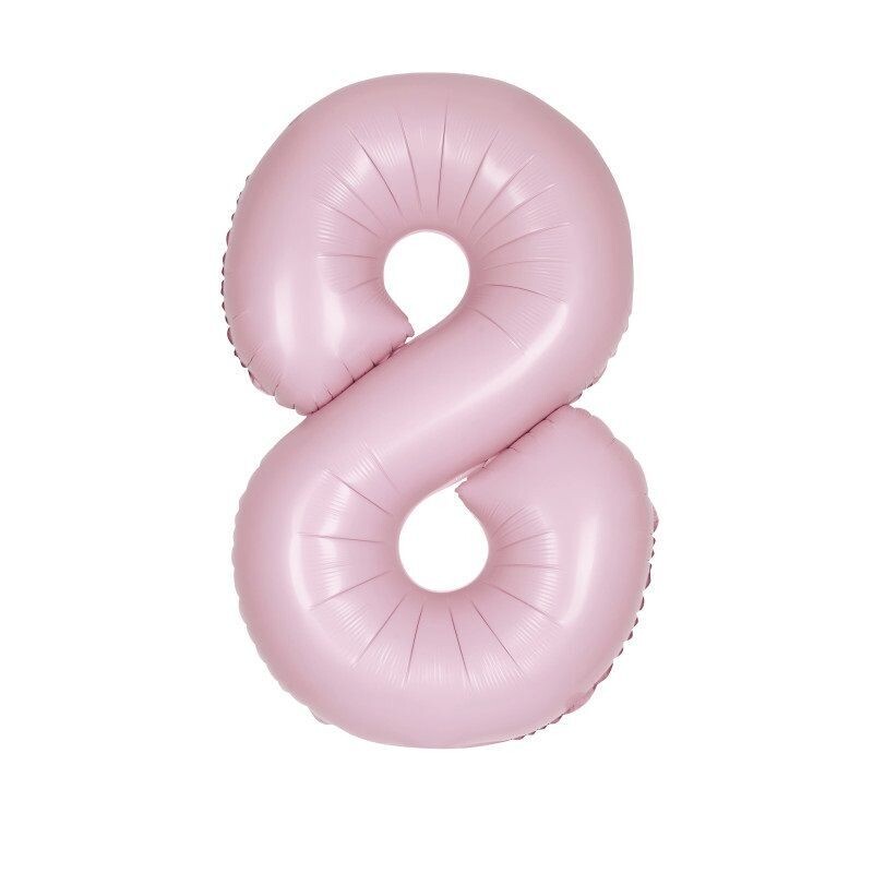 Jumbo Number 8 Matte Lovely Pink Balloon