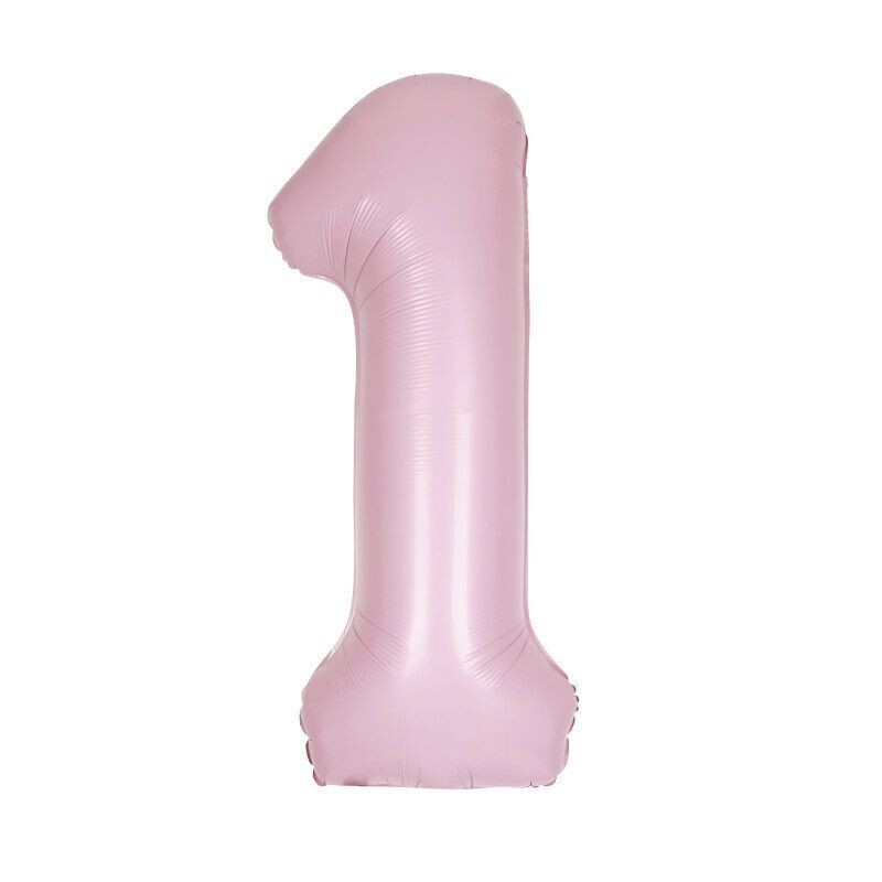 Jumbo Number 1 Matte Lovely Pink Balloon