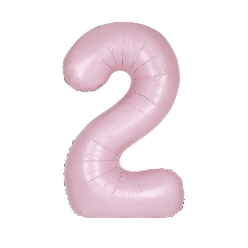 Jumbo Number 2 Matte Lovely Pink Balloon