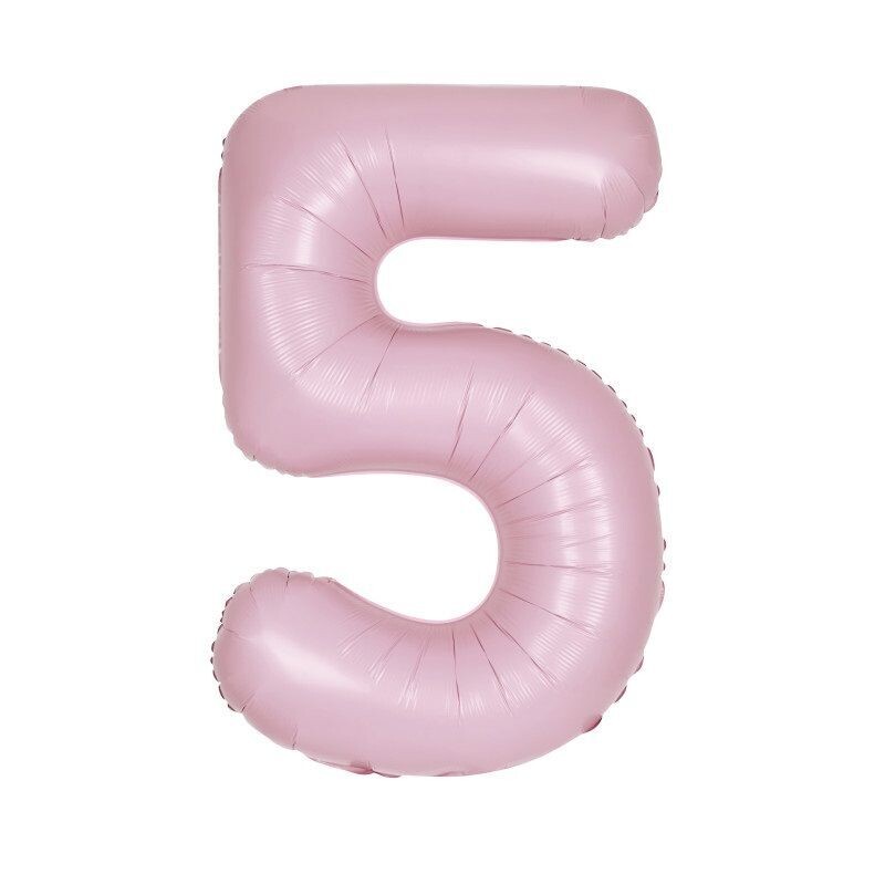 Jumbo Number 5 Matte Lovely Pink Balloon