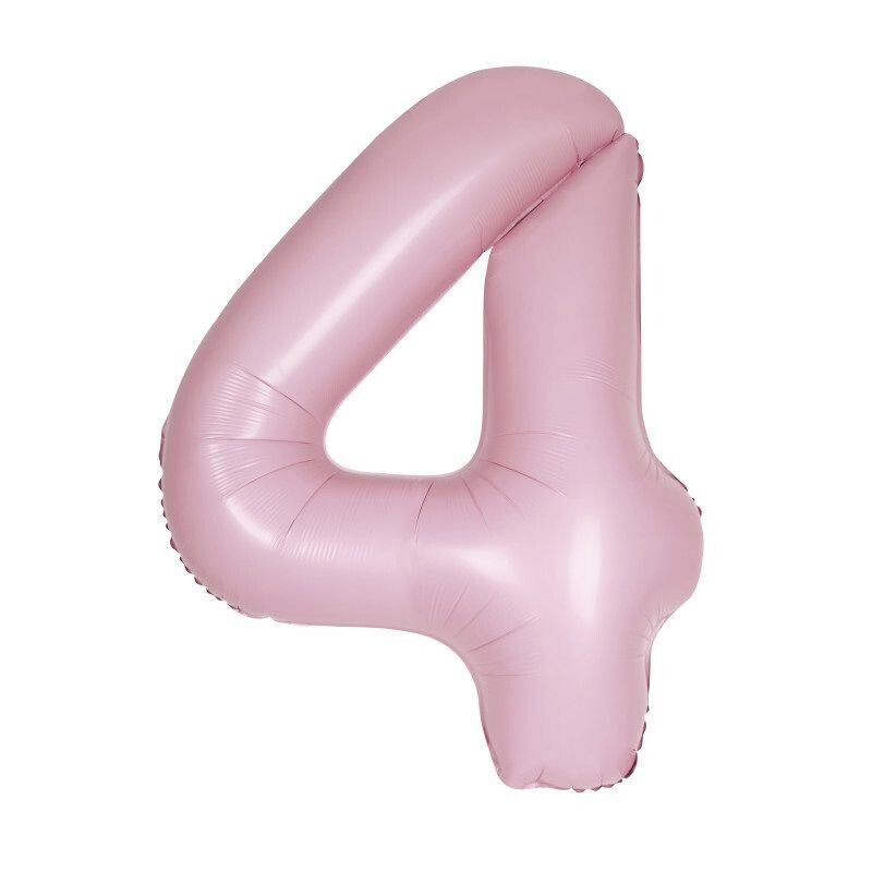 Jumbo Number 4 Matte Lovely Pink Balloon