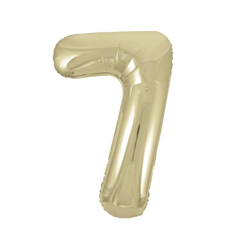 Jumbo Number 7 White Gold Balloon