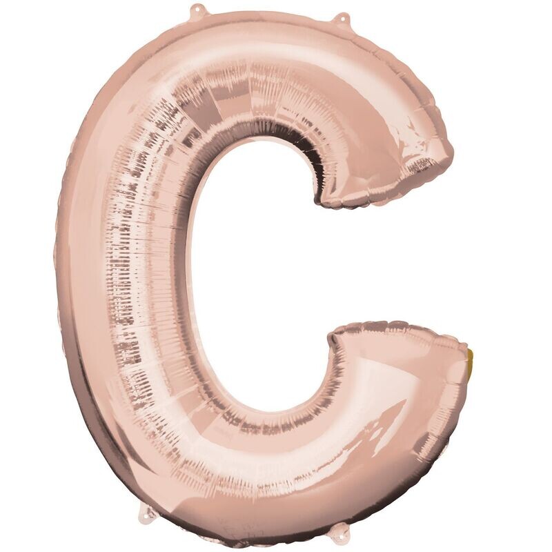 Jumbo Letter C Rose Gold Foil Balloon