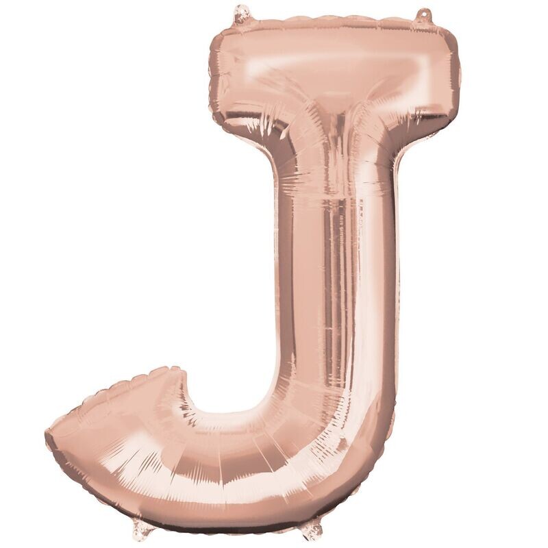 Jumbo Letter J Rose Gold Foil Balloon