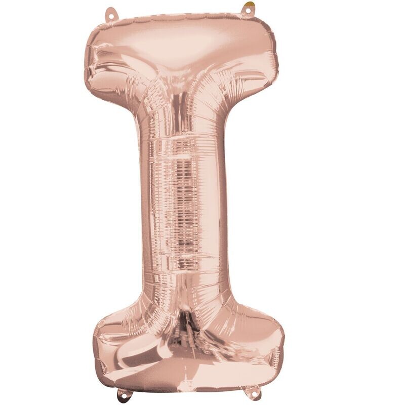 Jumbo Letter I Rose Gold Foil Balloon