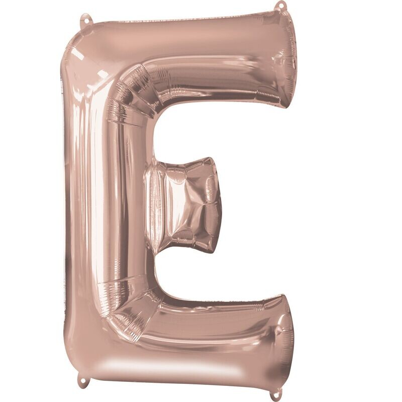 Jumbo Letter E Rose Gold Foil Balloon