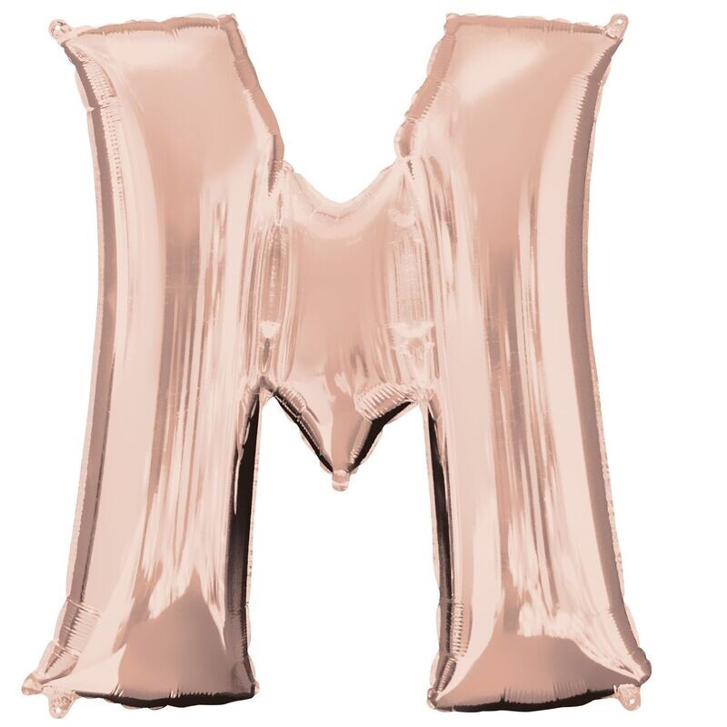 Jumbo Letter M Rose Gold Foil Balloon