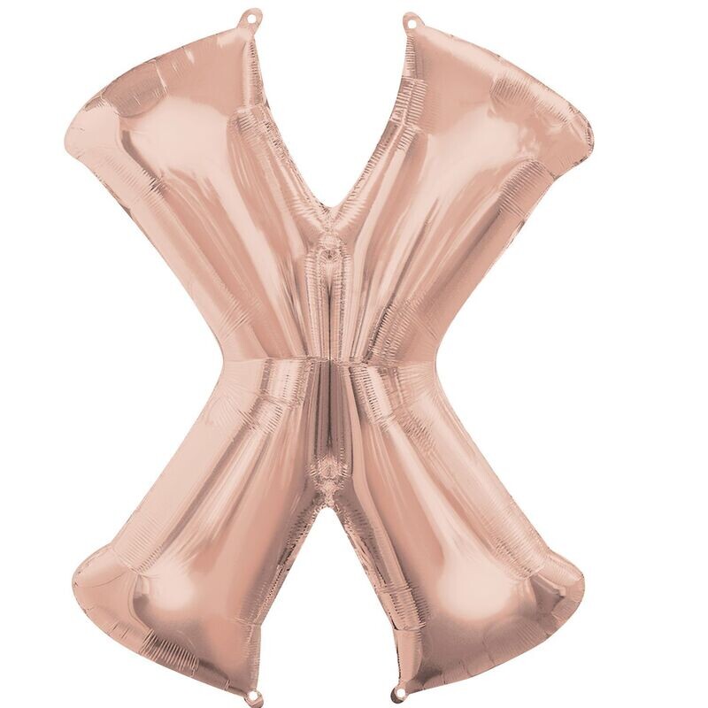 Jumbo Letter X Rose Gold Foil Balloon