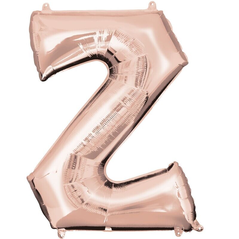 Jumbo Letter Z Rose Gold Foil Balloon