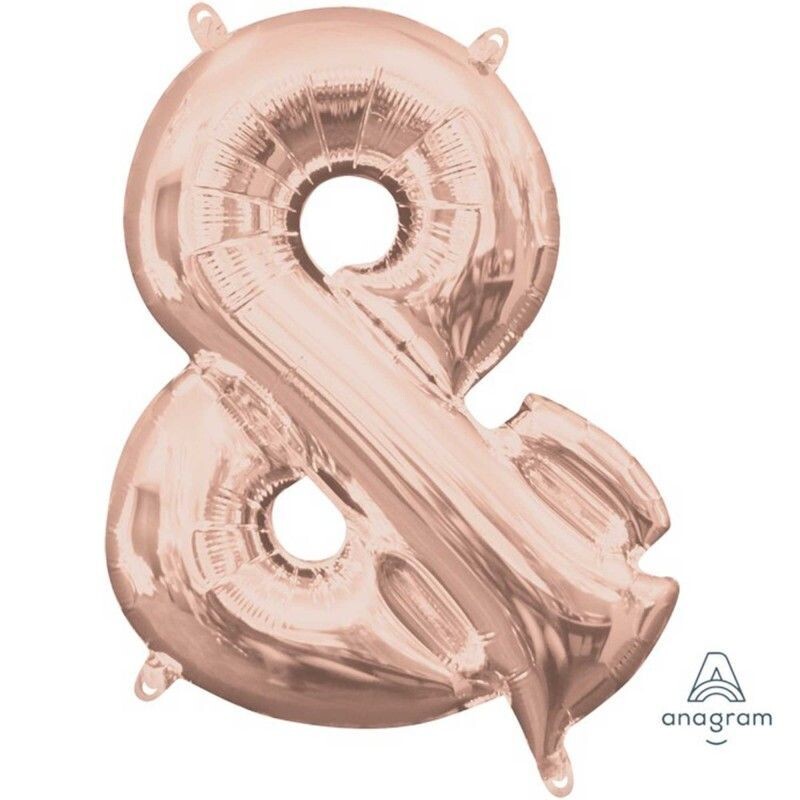 Jumbo Letter & Rose Gold Foil Balloon