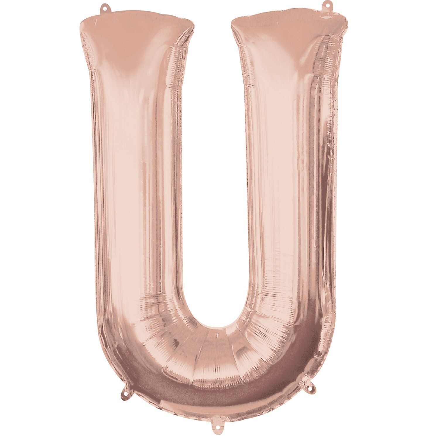 Jumbo Letter U Rose Gold Foil Balloon
