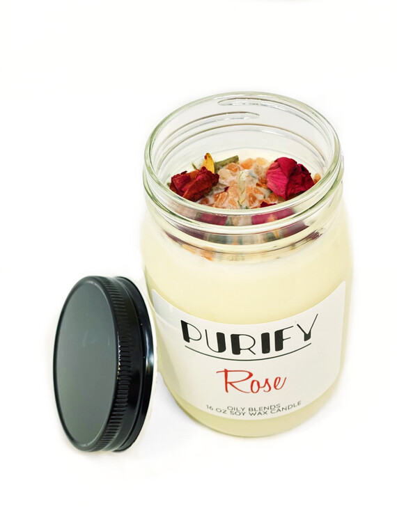 BrokenSpirit_Apparel (BSA) Rose Scented Purify Candle