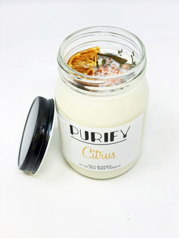 BrokenSpirit_Apparel (BSA) Citrus Scented Purify Candle