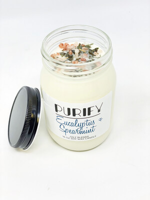 BrokenSpirit_Apparel (BSA) Eucalyptus Spearmint Scented Purify Candle