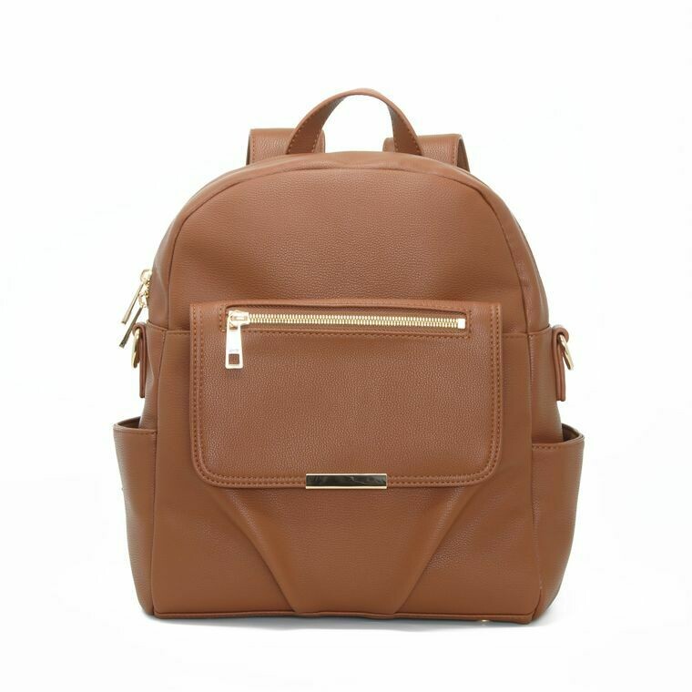 BrokenSpirit_Apparel (BSA) Brown Leather Mini Backpack