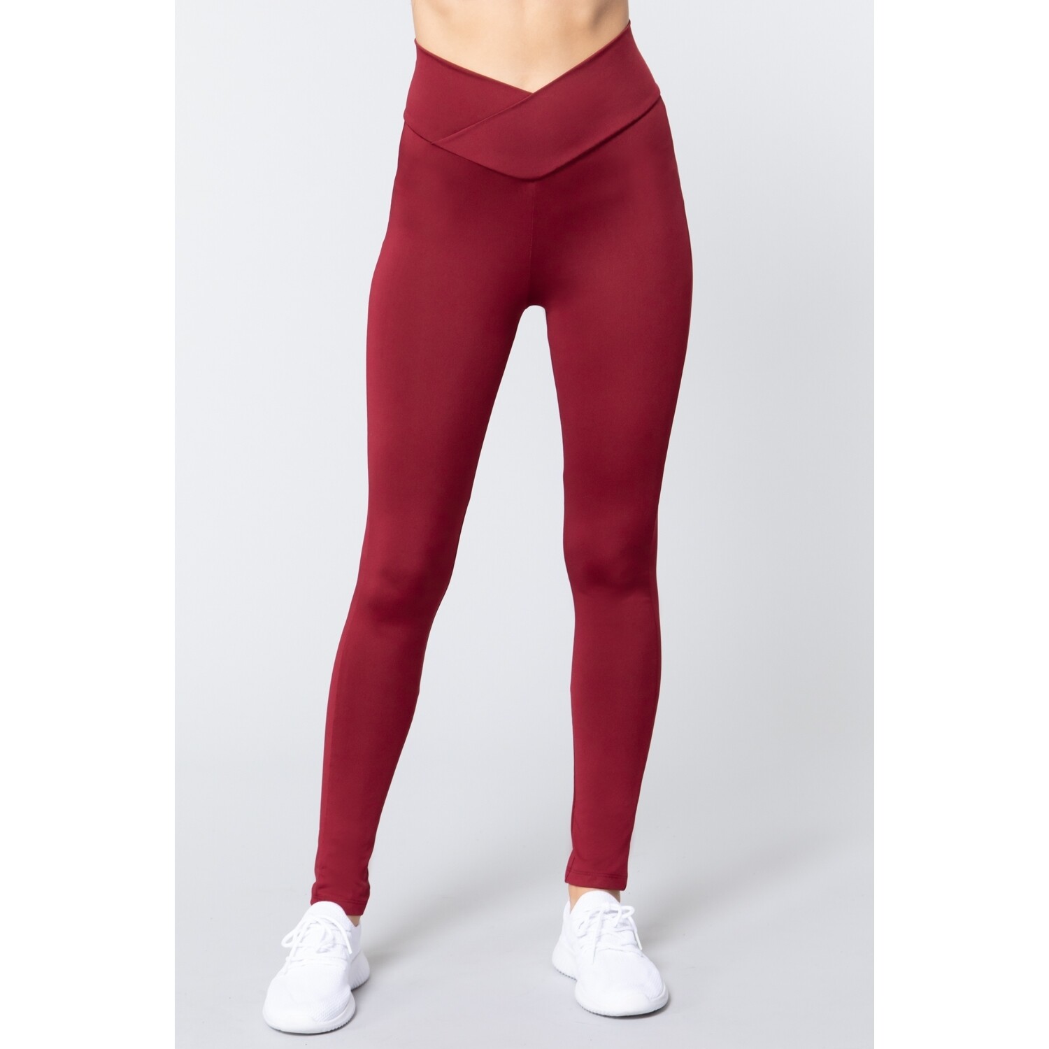 BrokenSpirit_Apparel (BSA) Cross Waistband Maroon Leggings