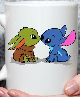 BrokenSpirit_Apparel (BSA) Baby Yoda and Stitch Mug