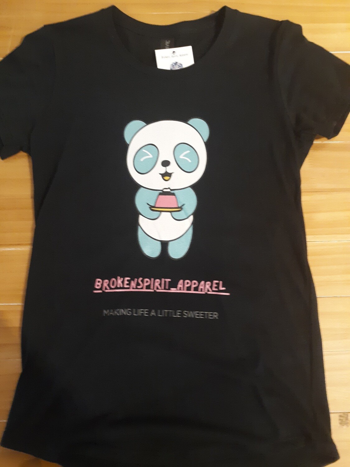 BrokenSpirit_Apparel (BSA) Black Sweeter Panda T-Shirt