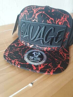 BrokenSpirit_Apparel (BSA) Red Splotched Savage Hat