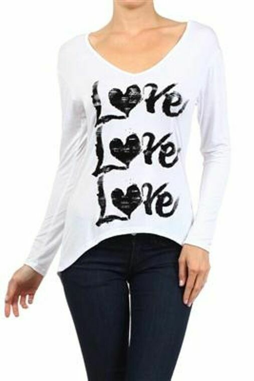 BrokenSpirit_Apparel (BSA) White Love long sleeve shirt