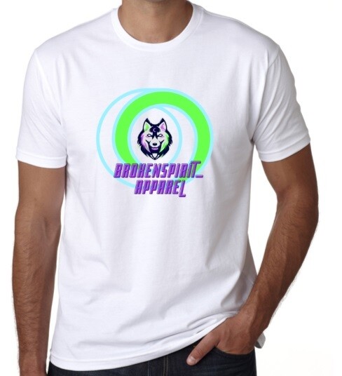 BrokenSpirit_Apparel (BSA) Blue and Green Woofie  T-Shirt