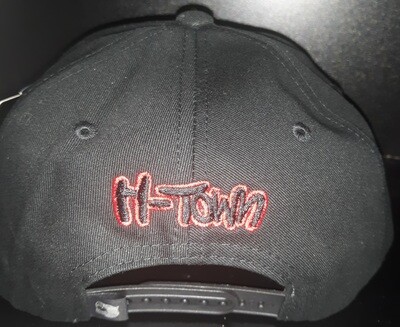 BrokenSpirit_Apparel (BSA) Black Houston Hat with a Red Star in the middle