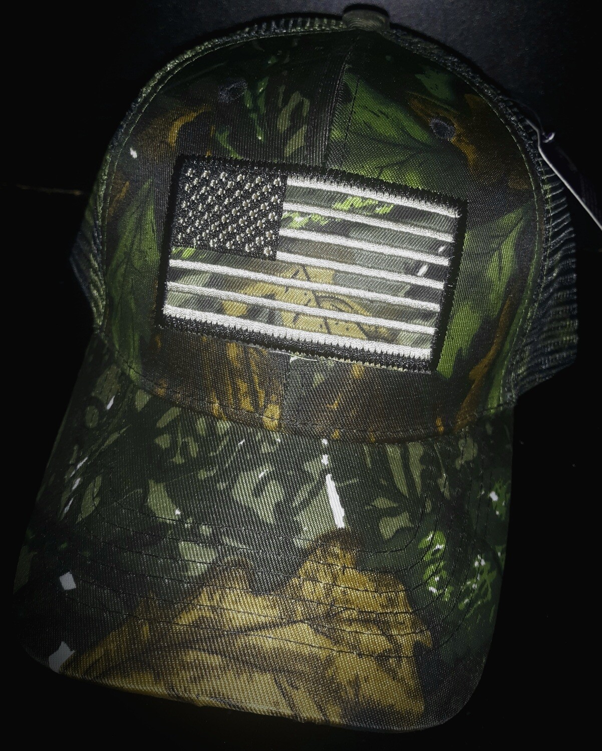 BrokenSpirit_Apparel (BSA) Camo Mesh Hat With U.S.A Flag