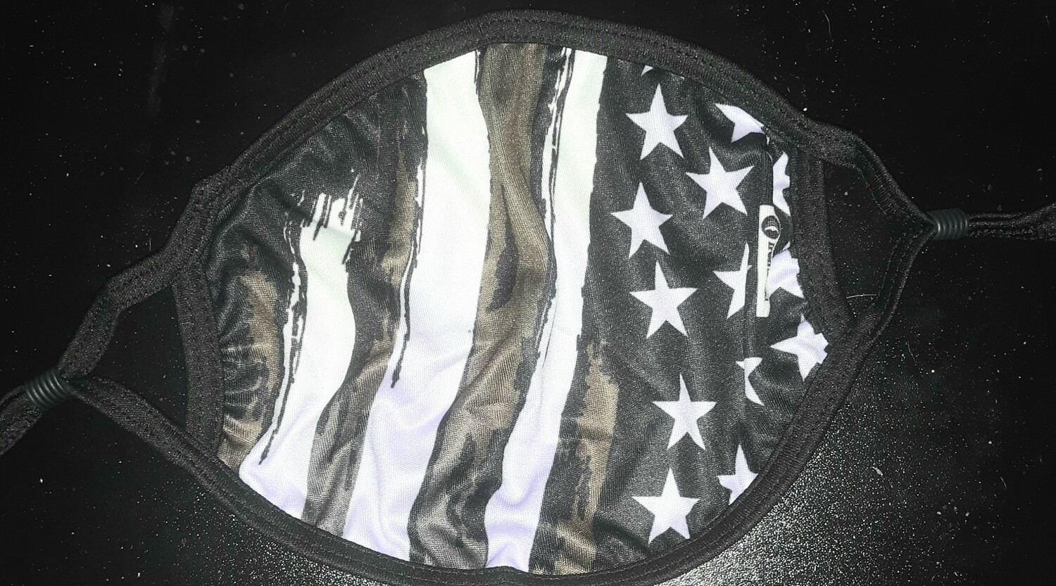 BrokenSpirit_Apparel (BSA) Black and White Stars and Stripes Facemask