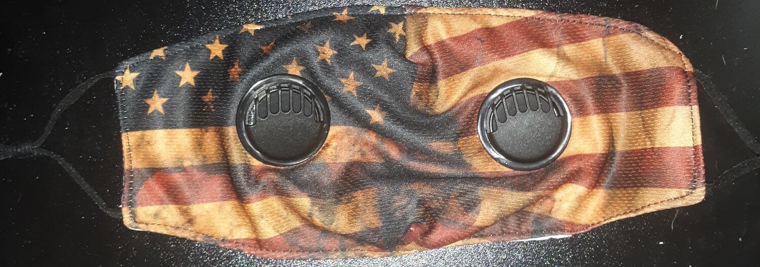 BrokenSpirit_Apparel (BSA) Orange Tinted Flag Mask