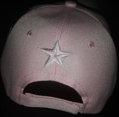 BrokenSpirit_Apparel (BSA) Pink Hat with a White and Pink Star