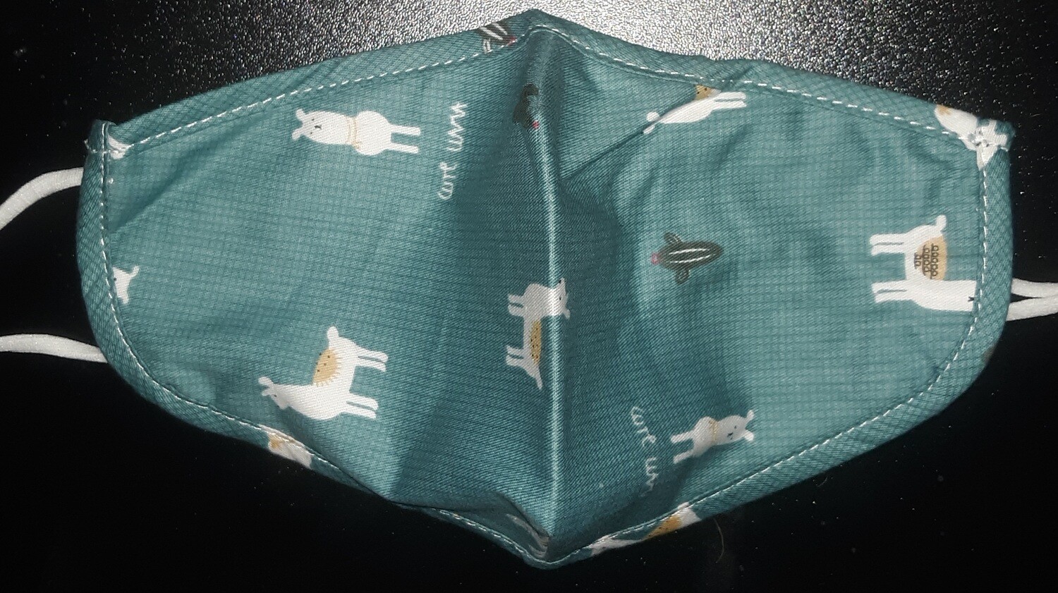 BrokenSpirit_Apparel (BSA) Teal with Llamas Facemask