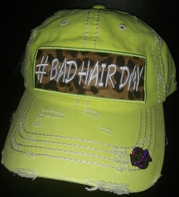 BrokenSpirit_Apparel (BSA) #BADHAIRDAY Neon Yellow Hat