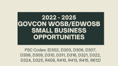 2022-2025 WOSB/EDWOSB Opportunities
