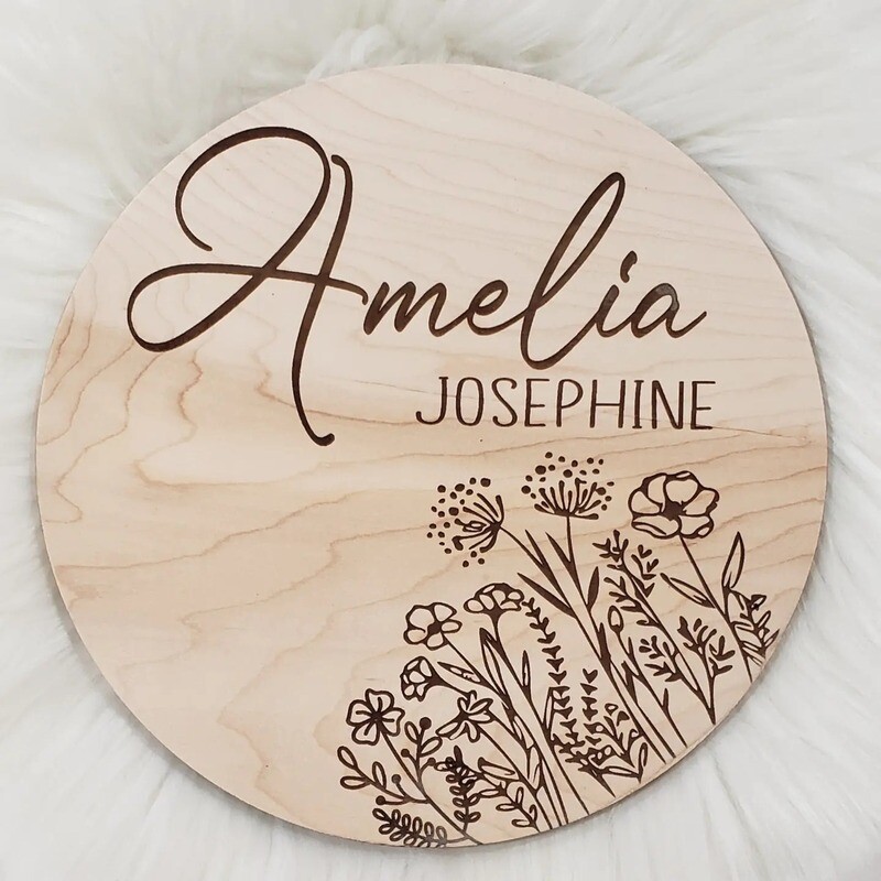 Double sided birth announcement
