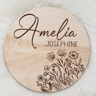 Double sided birth announcement